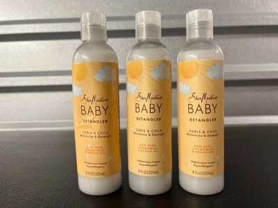3x Shea Moisture Baby Detangler Curls Coils 8oz Nourishing & Moisturizing