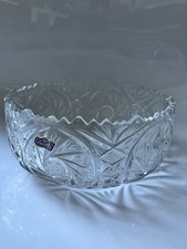 Vintage.grosse Bleikristall Schale. Bohemia. Schleuderstern.