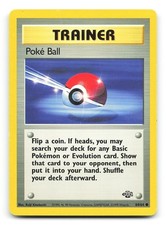 Poke Ball 64/64 Jungle Unlimited 1999 WOTC Pokemon Card LP