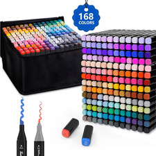 168 Colors Art Markers Pens Dual Tips Alcohol Markers Permanent Sketch Markers