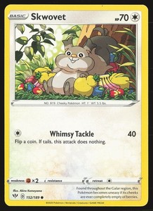 skwovet pokemon card value Skwovet Pokemon