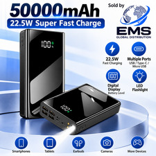 50000mAh Power Bank Portable Charger 22.5W Fast Charge LED Display USB-C