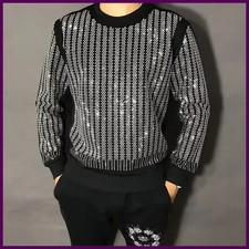 Hoodies winter long Sleeve Men's Fashion Round Neck Top Clothing Top