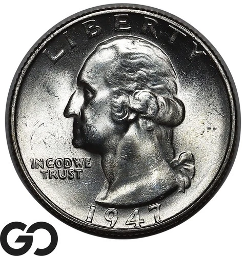 1947-S Washington Quarter, Lustrous Solid Gem BU++