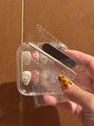 Homemade CUSTOM Press-On Nails, Oval, Medium, Short, Pink/Blue/White/Sparkly — photo 3