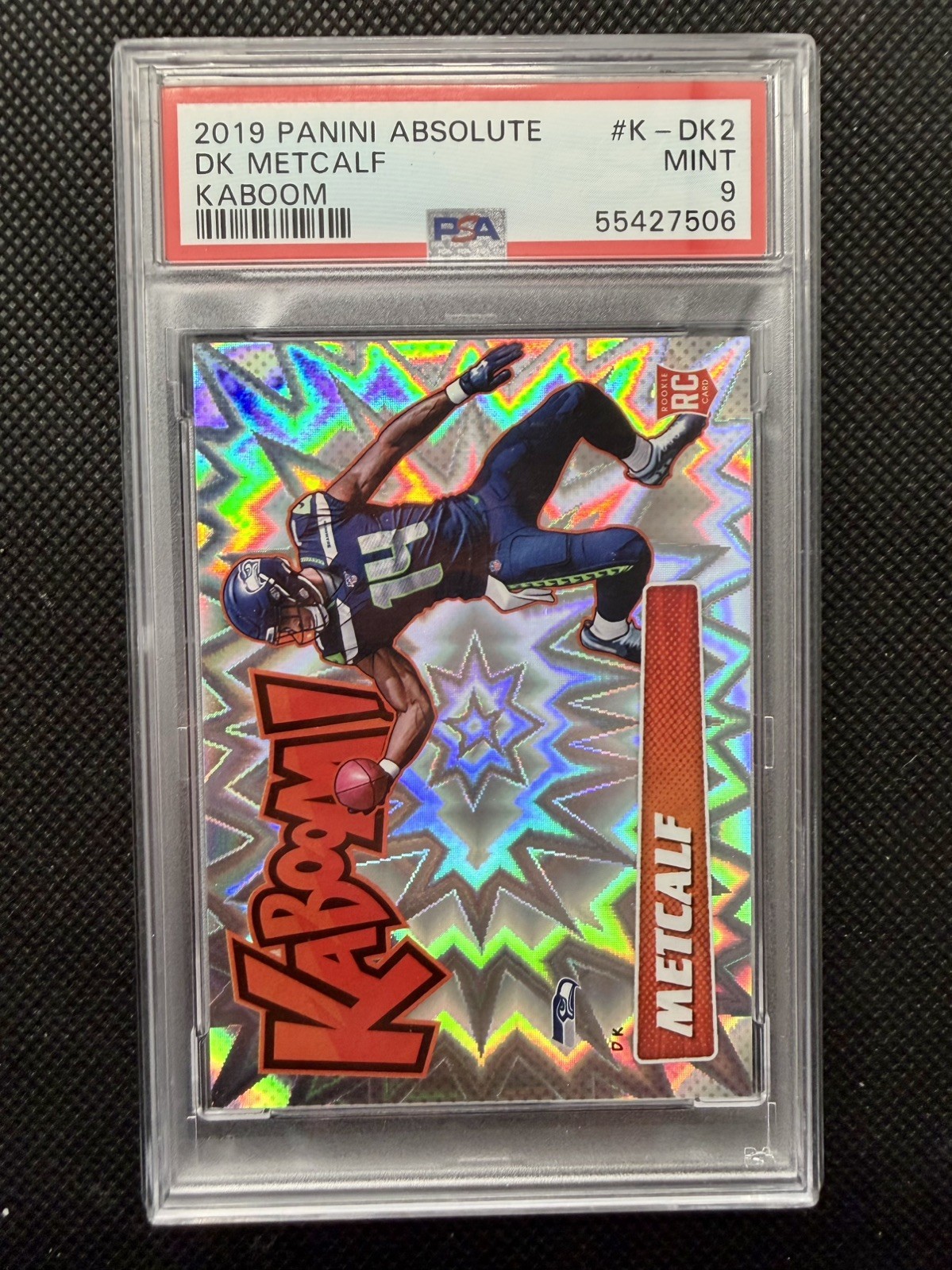 2019 DK Metcalf Kaboom Rookie! Panini Absolute Kaboom Horizontal K-DK2