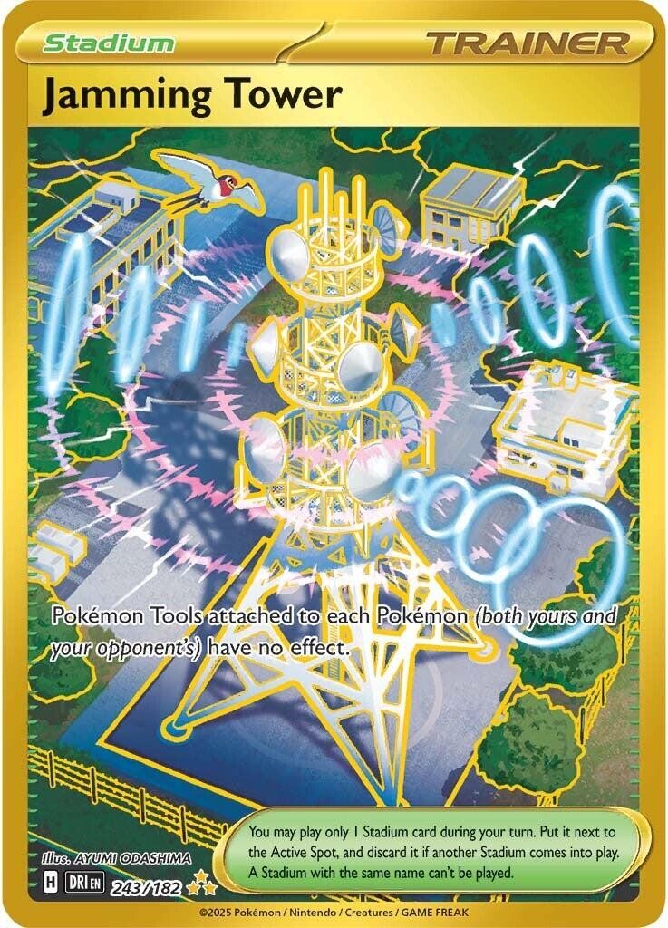 Jamming Tower Holofoil NM Hyper Rare Destined Rivals 243/182