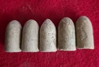 Lot of 5 Original Civil War Dropped .57  Confederate Enfield Bullets Wyse Fork