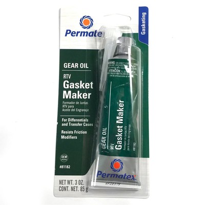 Permatex Gasket Making Compound 81182; Gear Oil RTV 3.0 oz Squeeze Tube Silicone