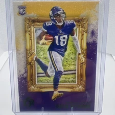 2020 Panini Chronicles Justin Jefferson RC Gridiron Kings Green Foil