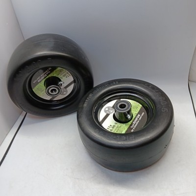 11x6.00-5'' Flat Free Lawn Mower Tires Zero Turn Mowers Tire Wheel Assembly Black