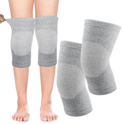 Bamboo Knee Sleeve Elastic Compression Knee Brace Warm Breathable Pads Xl