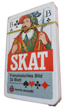 Vintage Karty do gry Skat Sealed Cartamundi Reklama Promocyjna talia Karty do gry