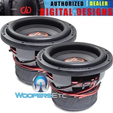 (2) DD AUDIO 610F-D4 10" CAR WOOFERS 3000W DUAL 4-OHM SUBWOOFERS BASS SPEAKERS