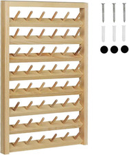 48-Spool Sewing Thread Rack, Wall-Mounted Wooden Organizer for Quilting  Sewing