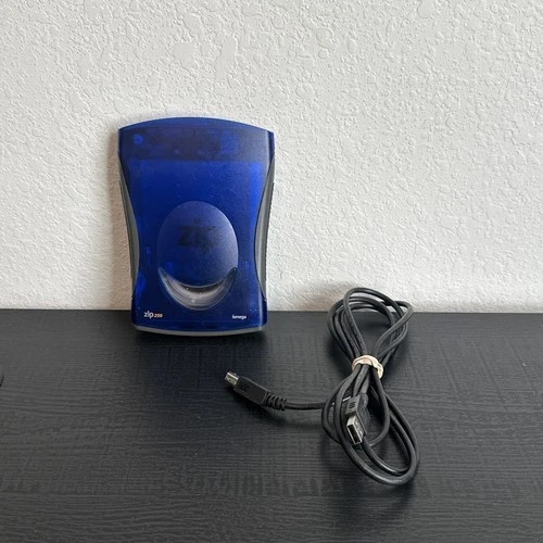 Iomega Zip 250 Z250USBPCM USB External Disk Drive AC Powered Tested Works