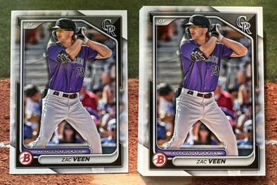 2024 Bowman Draft Paper Prospects ZAC VEEN #BD-61 Colorado Rockies Lot Of 18