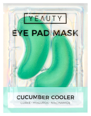 YEAUTY Cucumber Cooler Eye Pad Mask | Pflegeserum Aus Gurkenextrakt, Hyaluron, N