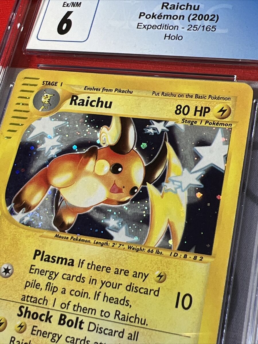 CGC 6 Raichu 25/165 Expedition Base Set Holo Rare Pokemon CGC 6 Raichu 25/165 Expedition Base Set Holo Rare Pokemon
