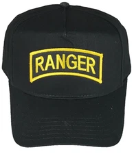 US ARMY RANGER TAB HAT CAP VETERAN SOLDIER LEAD THE WAY BLACK GOLD SPEC OPS