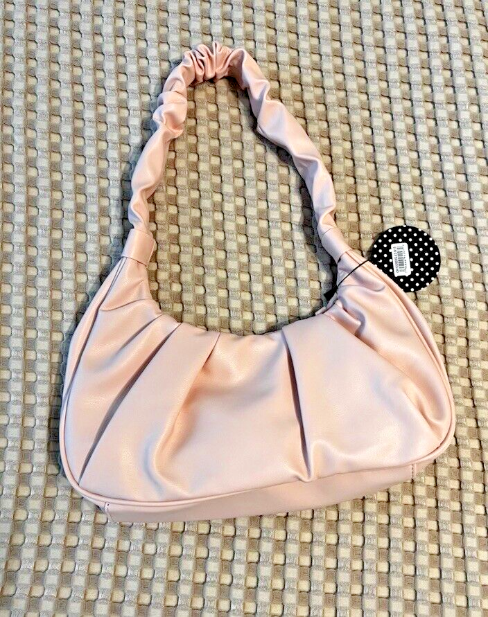 Olivia And Kate Baby Pink Scrunch Small Shoulder Bag NWT | eBay display picture 3