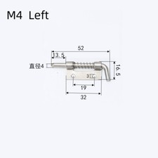 6Pcs Spring Loaded Latch Pin, 304 Stainless Steel Left-Handed Door Hinge