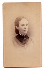 Antique CDV Circa 1870s J.m. Chase Young Lady In Dress Newburyport