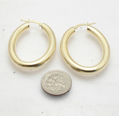 Ted MUEHLING 14K Yellow Gold Small Oval Hoops 538
