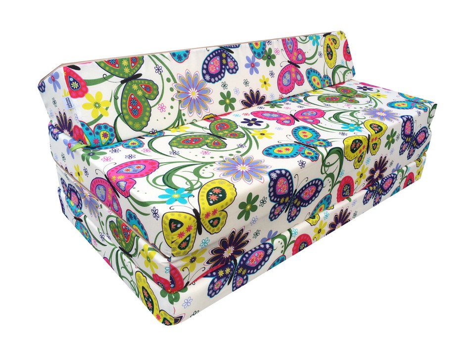 Colchón plegable de espuma cama invitados futon sillón adultos 200 x 120 x 10 cm