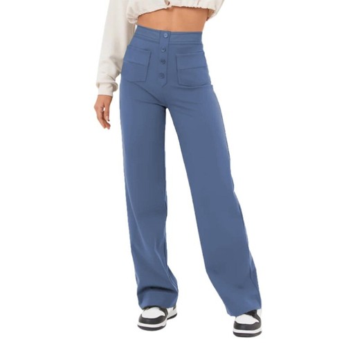 Women's Casual High Waist Stretch Pants Ladies Flexi Pants for Women Trousers - Picture 23 of 31