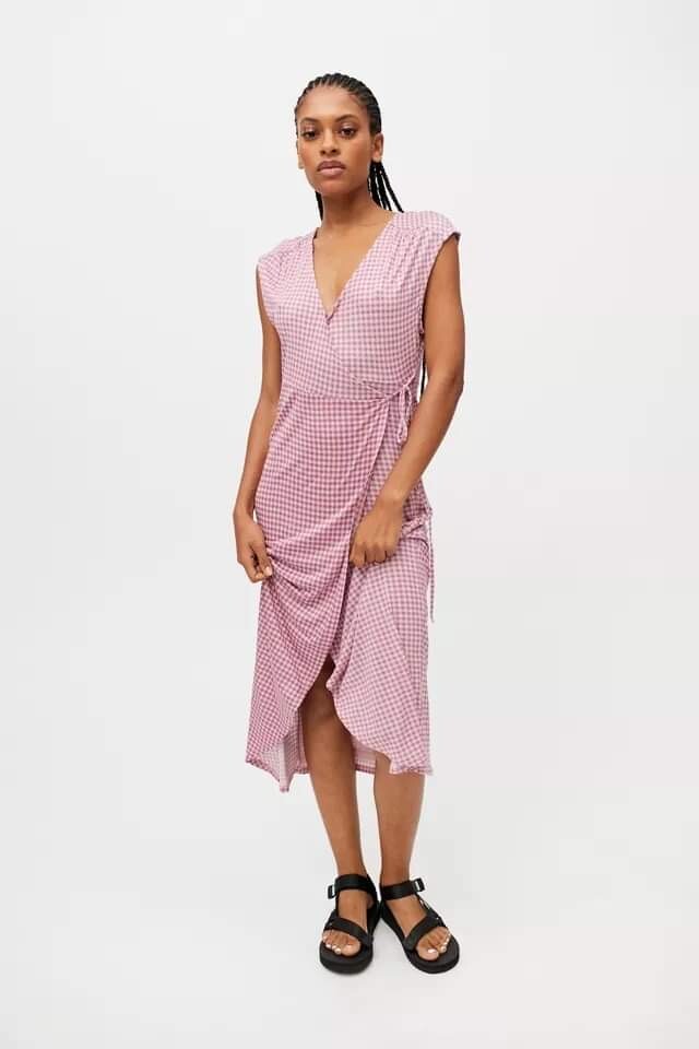 Candy check panel zip dress 【Pink】 Pink Checkered Dress – Ellie + Mila