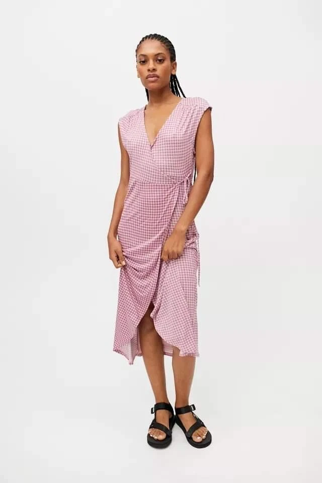 Urban outfitters top white wrap dress