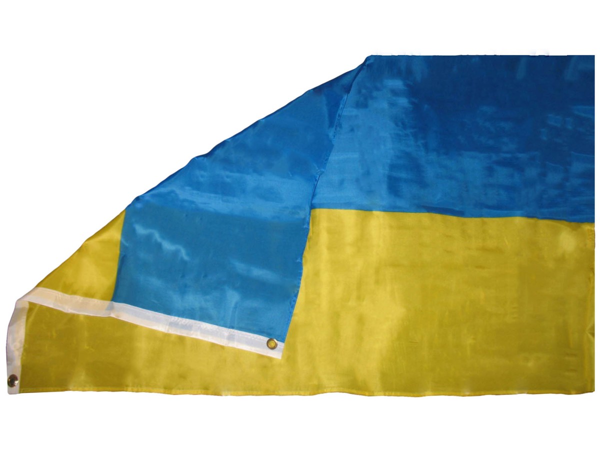 Cuori Con I Colori Della Bandiera Ucraina Isolati Su Sfondo Bianco