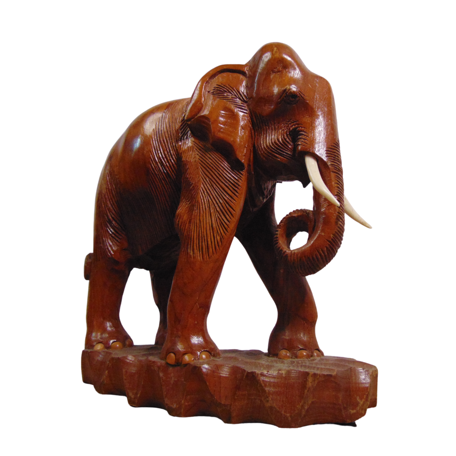 Large Wooden Elephant Statue Hand Carved eBay