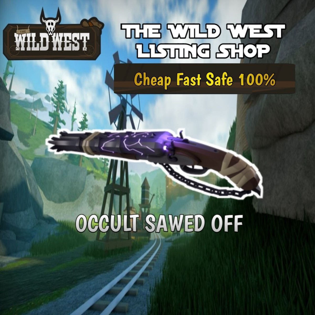 The Wild West Roblox Item - Occult Sawed Off Gun | eBay