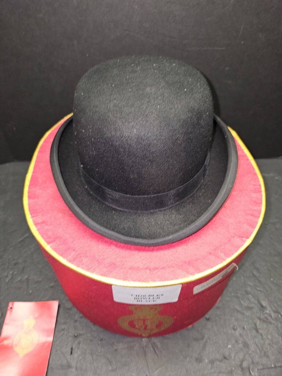 Vintage Christys of London Fine Fur Black Bowler Hat