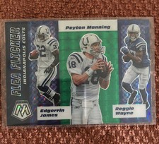 2020 Mosaic Green Prizm Indianapolis Colts Flea Flicker Peyton Manning