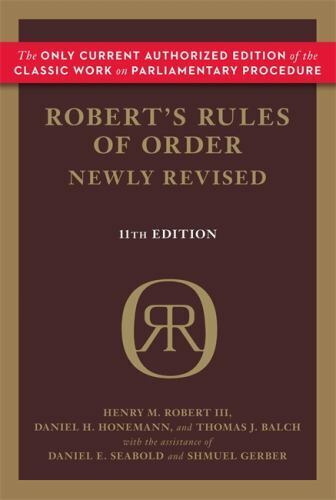 Robert's Rules of Order Newly Revised - Picture 1 of 1