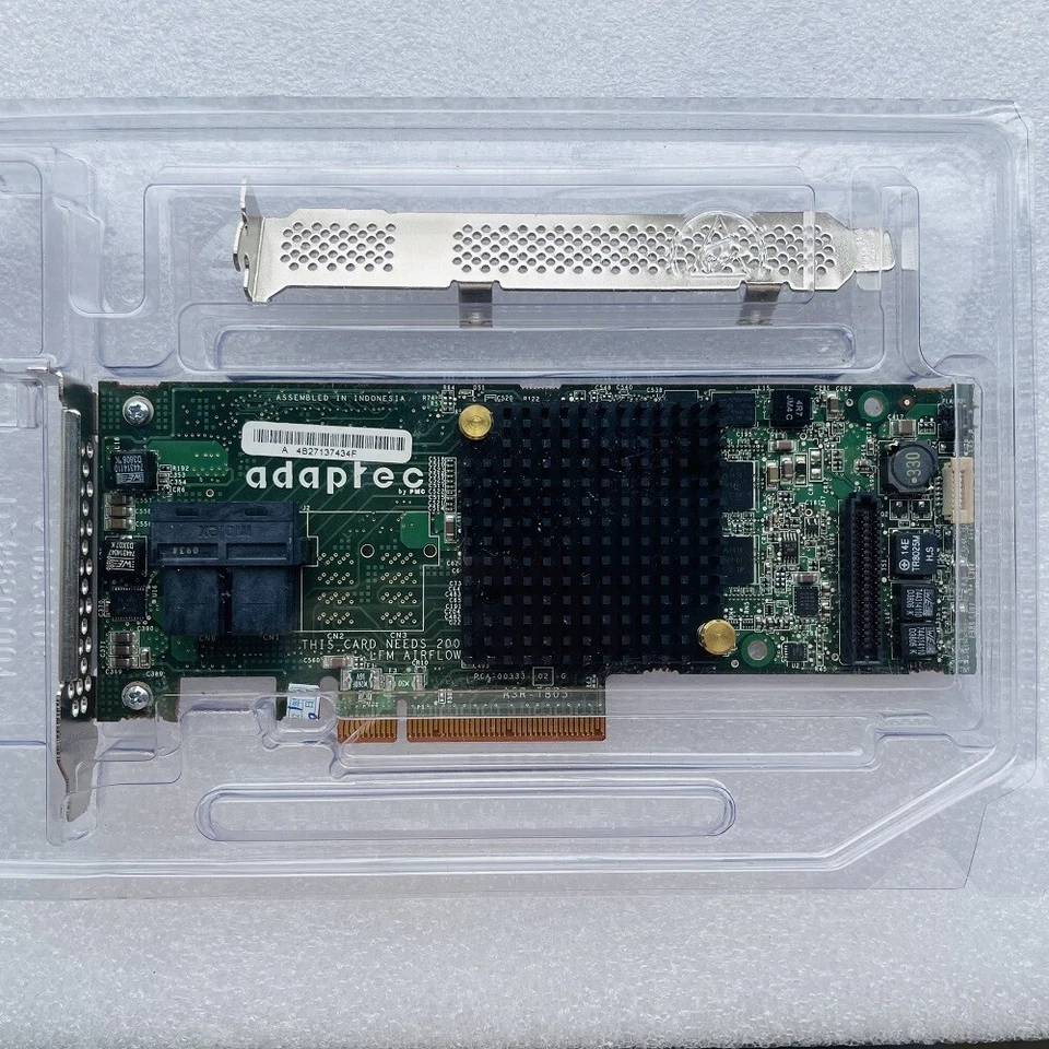 ASR-7805 Adaptec 2274100-R 6Gbps SATA SAS 1GB PCIe Gen3 Raid Controller Card - Image 2 of 4