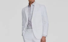 Tommy Hilfiger Men's White Modern-Fit Stretch Suit Separate Jacket Size 40S