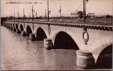 France Bordeaux Le Pont Vintage Postcard B225