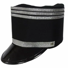 Black Marching Band Hat For Adult by Dress Up America