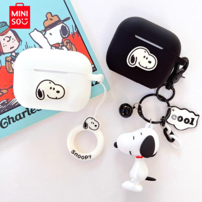 MINISO Snoopy Earphone Case Cover for Airpods Pro Silicone Wireless  Earbud Australia