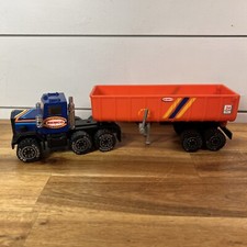 Vintage 1986 Remco Construction Company Semi Truck W/ Dumping Trailer Ships Fast