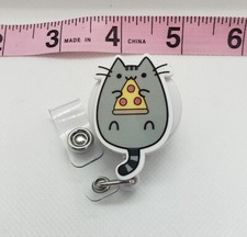 PIZZA KITTEN, Cat Badge reel, Nurse, Teacher, Gift, Cat , Cats, Badge reel,