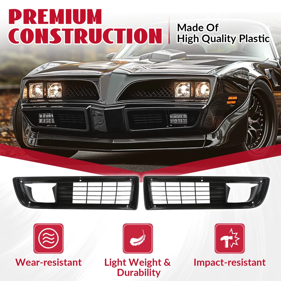 For 1979 1980 1981 Pontiac Firebird Trans Am front bumper Grill Set - Image 2 of 4