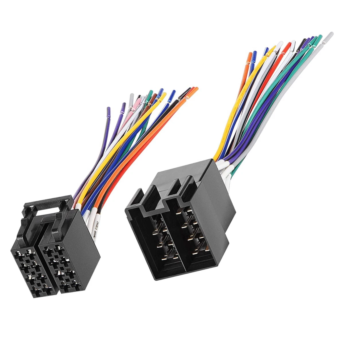 16 Pin ISO Radio Wire Harness Adapter for Peterbilt Freightliner Volvo Mack  | eBay