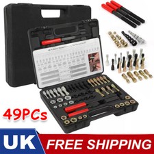 49PC Thread Chaser Set Cleaner Rethreading Master Kit UNC UNF Metric Restorer UK