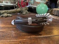 Chacon Sterling Silver Belt Buckle New Faux     29-31  1.25  taper .75   