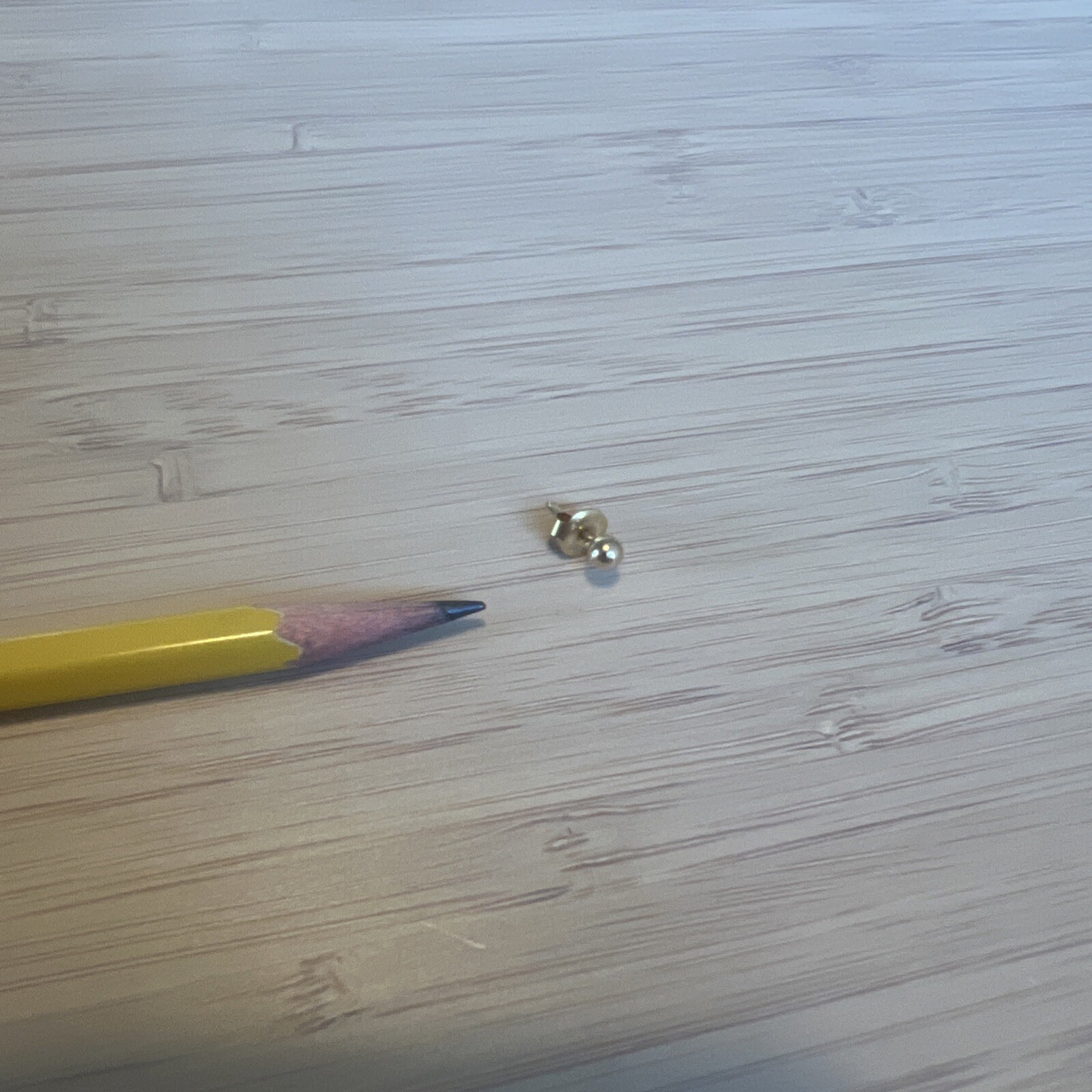 Vintage Solid Gold Single Stud Earring - image 2